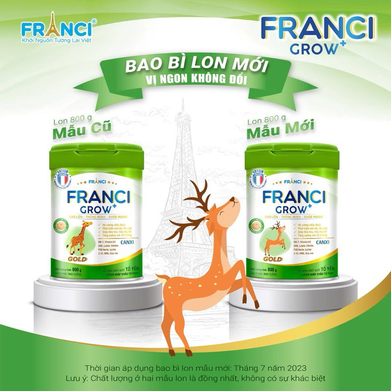 Sữa Franci Grow Lon 800g