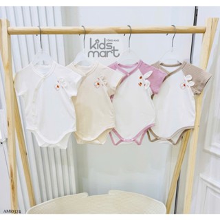 bộ body chip cộc tay chất tăm thun lạnh mềm mát cho bé kẹp tai Gấu thỏ Anmina AMI0374