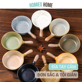 Đĩa chấm, chén đựng nước chấm tay cầm phong cách mộc Nhật Bản