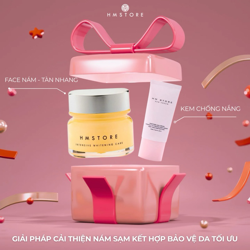 COMBO JUSSMY NGỪA NÁM TÀN NHANG + KEM CHỐNG NẮNG HM STORE ( JUSSMY NGỪA NÁM TÀN NHANG + SUN CREAM HM