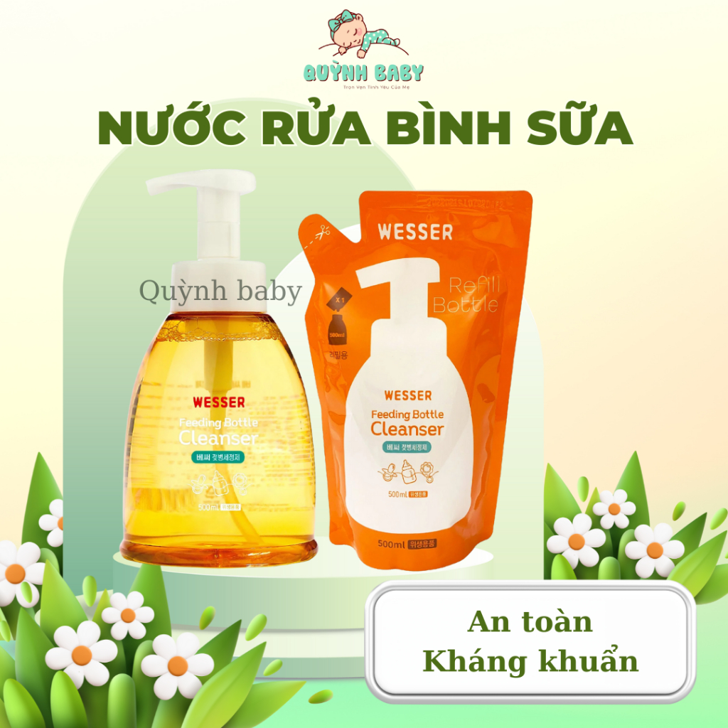 Nước rửa bình sữa Wesser 500ml