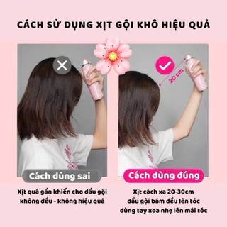 Dầu gội khô ISSY 150ml xịt khô phồng tóc Nội Địa Trung, gội đầu khô, không cần nước cho nam nữ giảm bết tóc