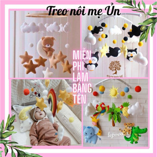 {TREO NÔI handmade } hơn 40 mẫu đồ chơi treo nôi handmade kích thích thị giác cho bé ( chưa kèm thanh J và hộp nhạc)