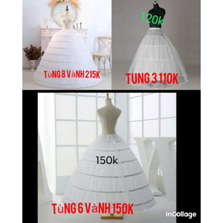 tùng 8 vành mặc chân váy cưới