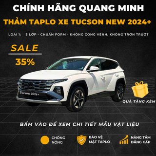 Thảm taplo ô tô, thảm taplo Hyundai Tucson 2024 2025 2026 bản Facelift  da carbon chính hãng QMCAR