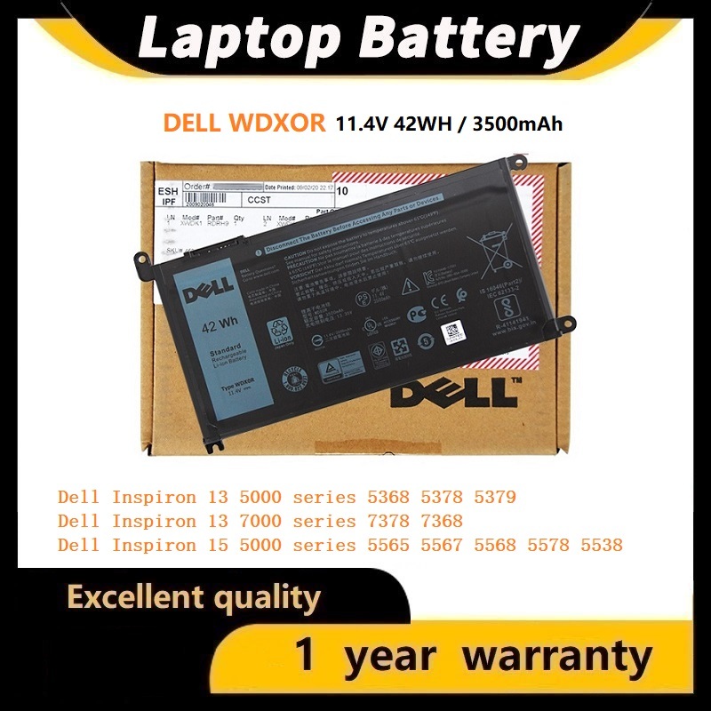 ☪Pin Laptop Dell WDXOR ZIN 42W Dell Inspiron 7460 P74G 7570 7560 5578 5567 5568 7368 7569 7579 7378 