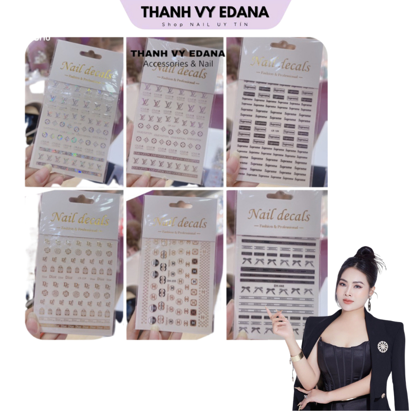 Hình dán stick hiệu trang trí nail [THANH VY EDANA]