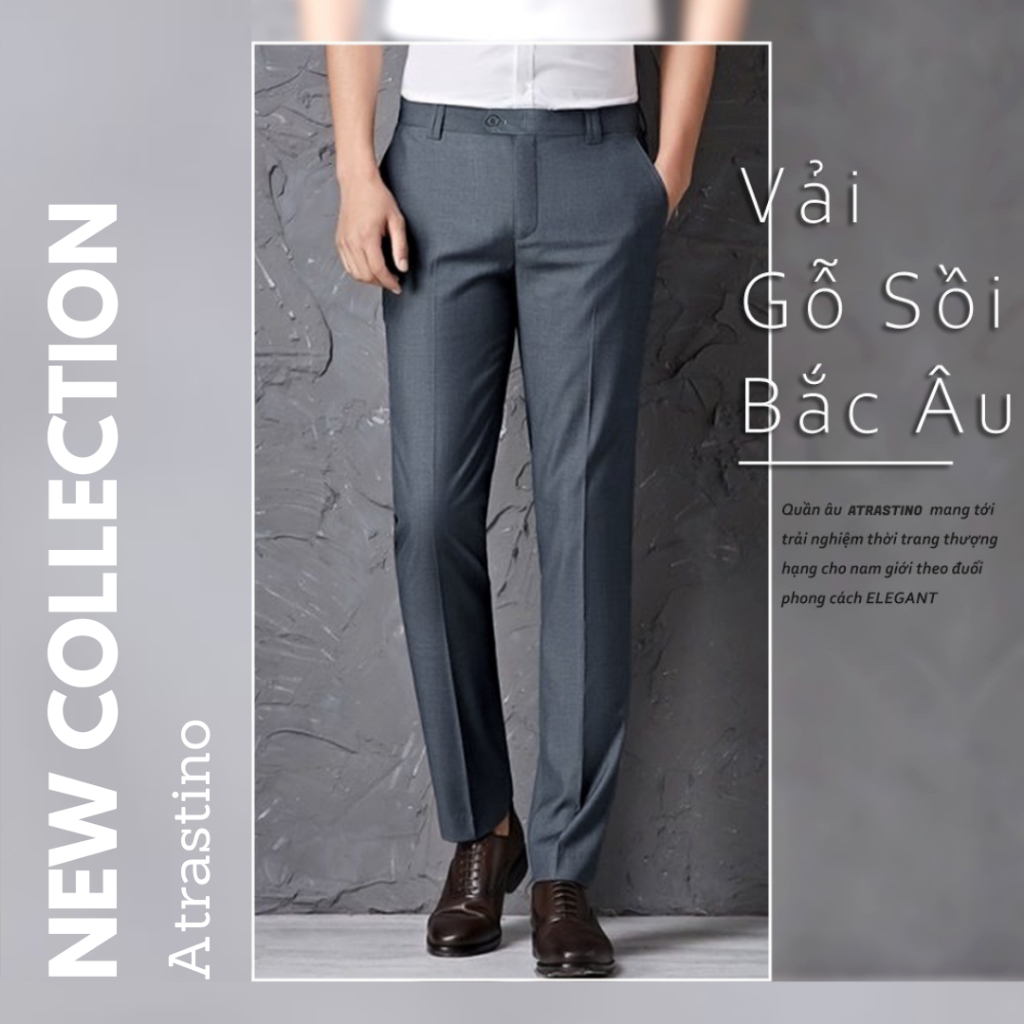 Quần Tây Nam Cao Cấp Atrastino VNXK vải Cotton Lạnh Không Nhăn, Không Xù, Co…