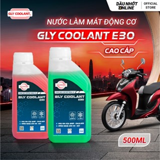 Nước làm mát động cơ Ô Tô, Xe Máy CAO CẤP GLY COOLANT E30 Xanh/Đỏ Chai 500ML