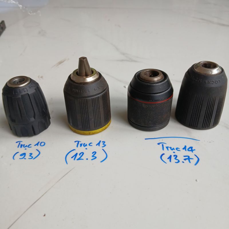 [trục 10 13 14] đầu kẹp khoan pin ryobi milwaukee kẹp 1.5 - 10 - 13mm