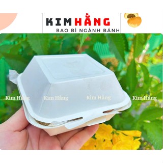 100 Hộp giấy vuông đựng bánh bao - Hộp giấy vuông đựng bánh mì bơ tỏi - Hộp giấy đựng bánh mochi
