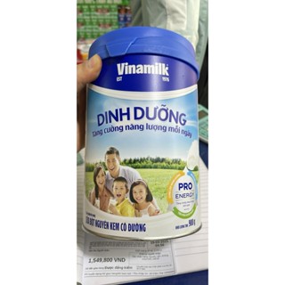 Date 01/2027 - Mẫu mới -  Sữa bột nguyên kem có đường Vinamilk Dinh Dưỡng 900g.