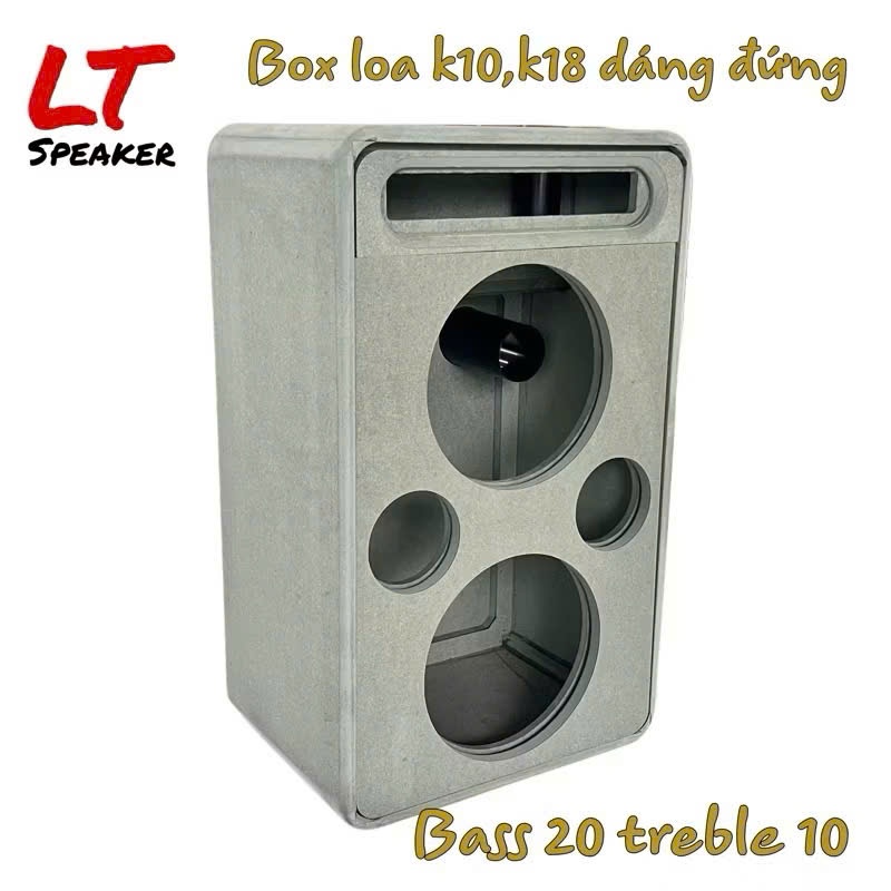 Box loa K10, K18, K200 đứng bass 20 treble 10 mẫu bo cong kèm thông hơi và gác mic LT Speaker Box