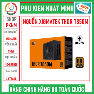 Nguồn máy tính XIGMATEK THOR T850M V2 MODULAR tiêu chuẩn 80 plus bronze hàng chính hãng Mai hoàng PP BH 36th