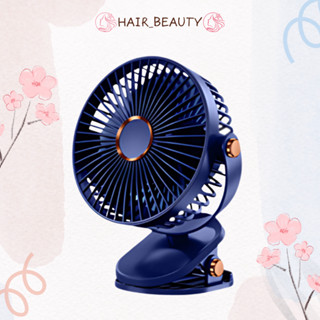 Quạt Mini Kẹp Bàn Tích Điện Pin Sạc 5 Tốc Độ Gió, Xoay Linh Hoạt 720 Độ Có Đèn LED