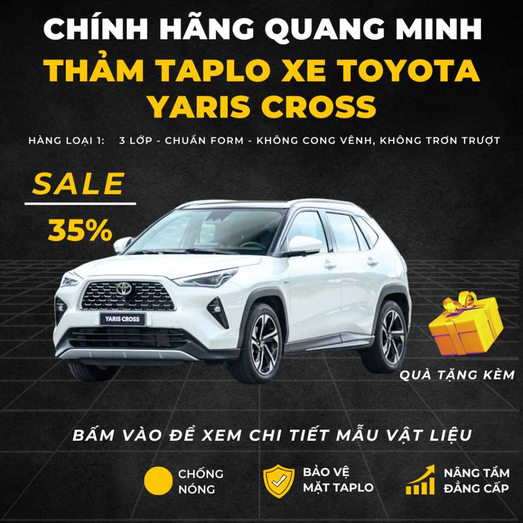 Thảm Taplo Xe Toyota Yaris Cross Cao Cấp (Nhiều Mẫu Lựa Chọn)