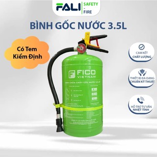 Bình chữa cháy đa năng gốc nước có tem kiểm định, bình cứu hoả dành cho pin xe điện 3.5L FICO FC-103-WB