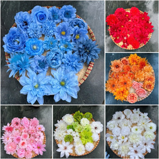 Set 20 Đầu Bông Hoa Nhiều Màu Sắc Dùng Trang Trí Hộp Quà,Bánh Kem,Giỏ Hoa Quà NGày Lễ Tết