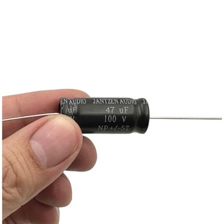 Tụ 47uf 100V Jantzen Elecap làm phân tần loa, giá 1 con
