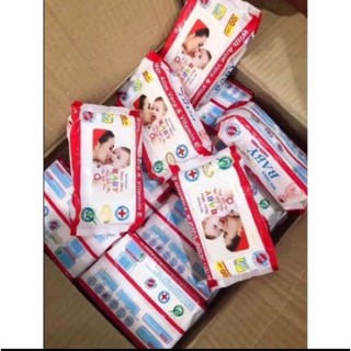  NPPD.Combo 10 bịch khăn ướt phú đạt baby đỏ không mùi,không cồn tiện dụng 