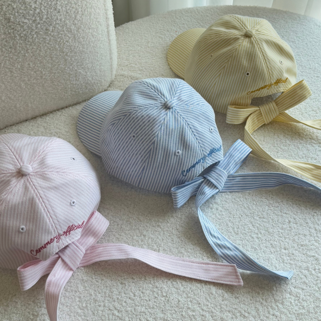 Nón lưỡi trai CEMMERY Local Brand Chính Hãng Nón Cột Nơ Stripe Hat Kẻ Sọc 3 Màu | BigBuy360 - bigbuy360.vn
