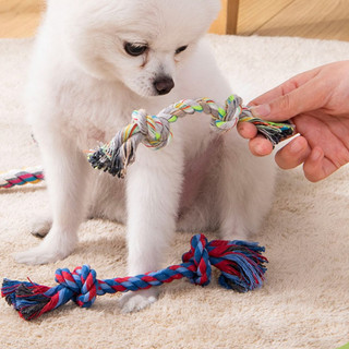 Dây Thừng Đồ Chơi Cho Chó, Dây Bông Bện Xương Cho Chó Con Mọc Răng Nhai Gặm 17cm, 32cm Cherie Petshop
