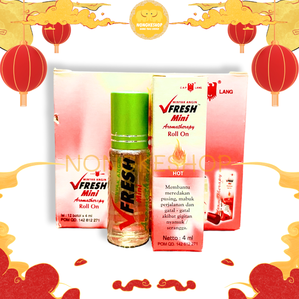 Lố 12 chai dầu gió Vfresh mini 4ml