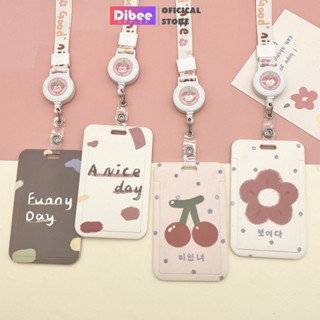  Thẻ học sinh kèm dây rút DiBee bao thẻ kèm theo dây đeo dây rút kéo dài 45cm nhiều mẫu dễ thương TỔNG HỢP THẺ DÂY RÚT 