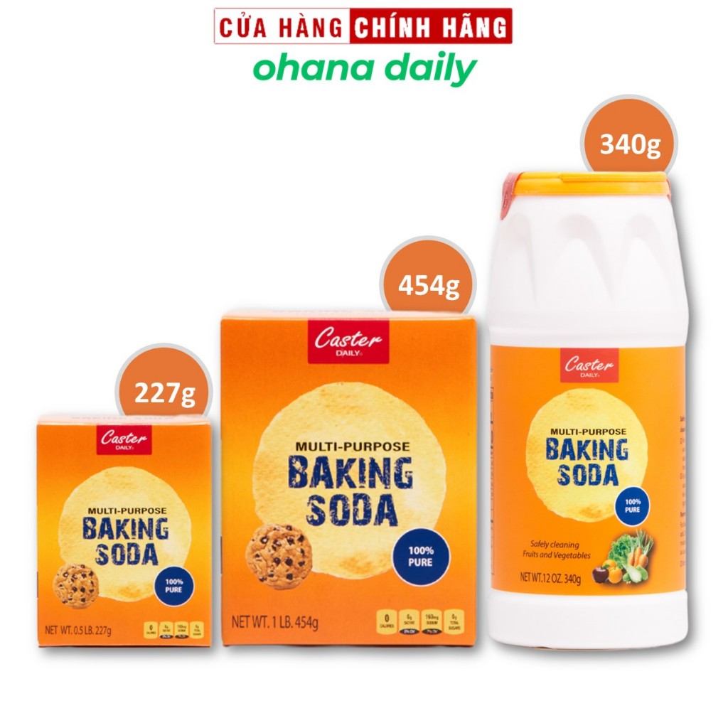 Bột Baking Soda Đa Công Dụng Caster Daily (227g/340g/454g/907g)