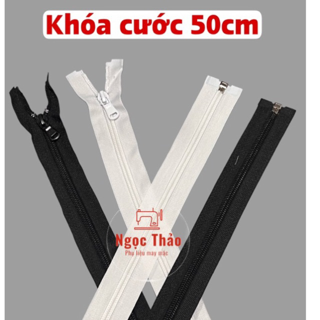 5 dây kéo dài 50cm khoá răng cước số 5 dài 50cm may áo khoác trẻ em,may áo khoác ngắn