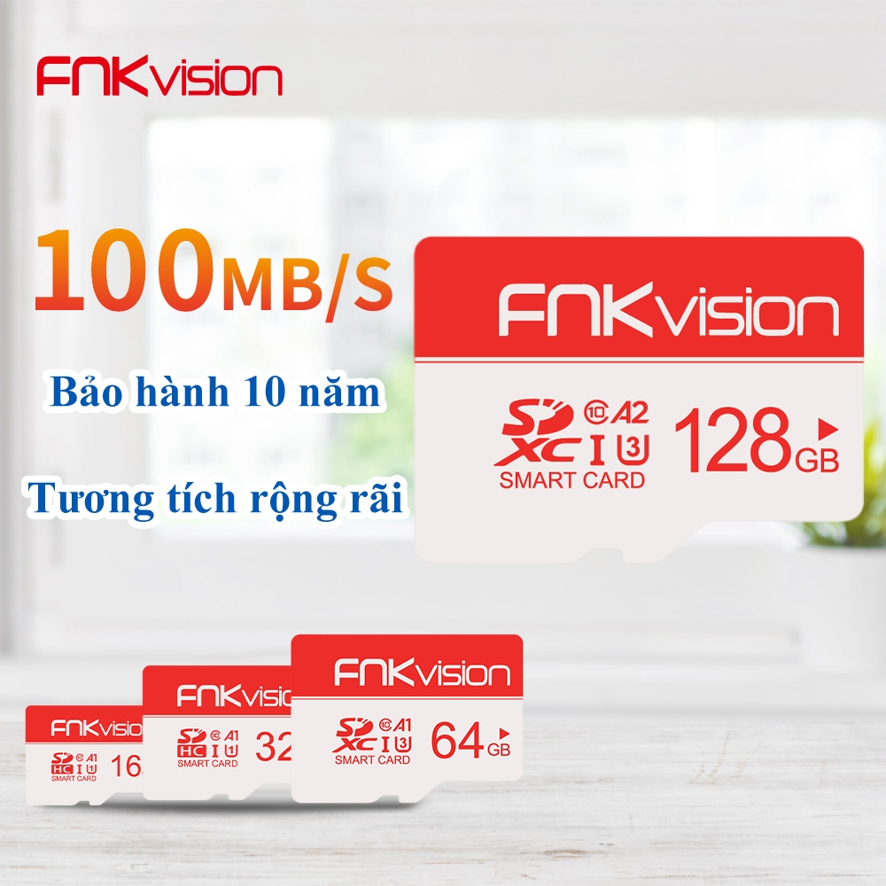 Fnkvision32GThẻ nhớ tốc độ cao Micro SD 64G / 128G, dùng cho camera giám sát, camera hành trình Yoos