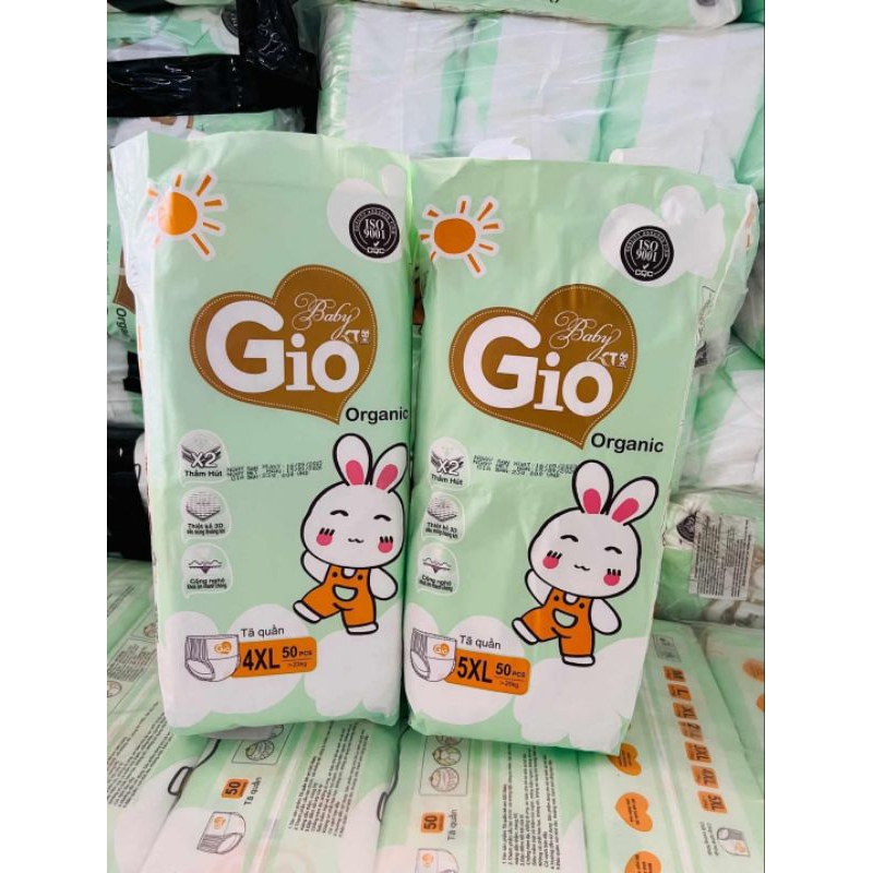 Bỉm trẻ em Baby Gio 50 miếng