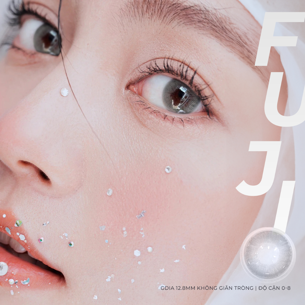 Lens xám tây Angel Eyes Fuji Gray có cận - GDia 12.8mm - Độ cận 0-8