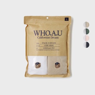 Áo Thun WHO.A.U 2PACK Steve Head Patch T-shirt[B]_WHRAF2352U