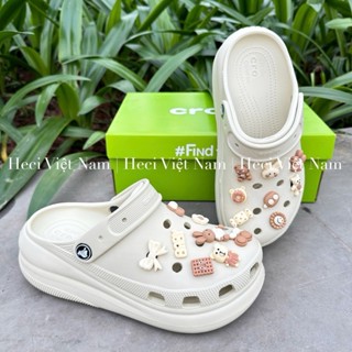  Dép Sục Cross sandal Crush Classic độn đế form Hàn,Sục Cross đế bằng 7cm tặng kèm bộ charm như   Sục Crush Đế Bằng  