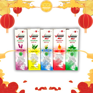 Lố 12 chai dầu lăn Vfresh mini 4ml tím