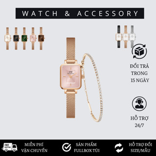 Đồng hồ Nữ Daniel Wellington Dây Lưới - Quadro Mini - Micro 15.4X18.2MM D_W00100655 Daniel Watch SGVN