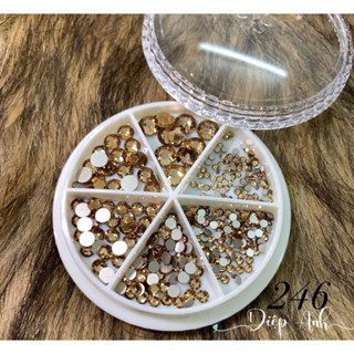  Đá swarovski Áo màu 246  lẻ sz 5,7,9,12,16,20,30 