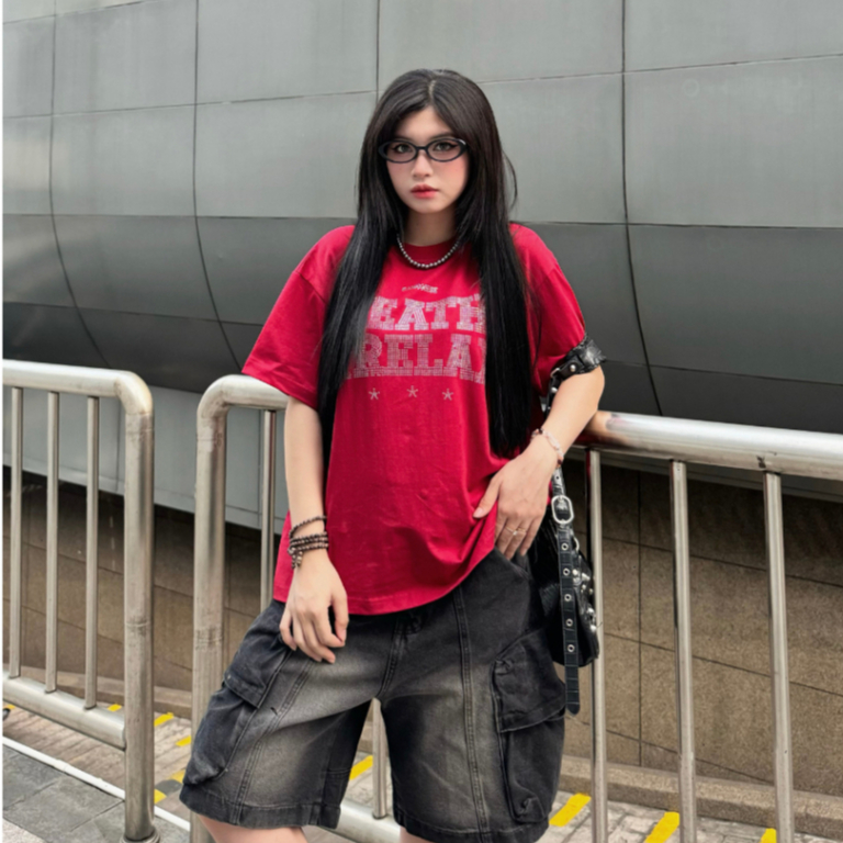 Áo Thun SAIGONESE Cổ Tròn Họa Tiết Đính Đá Form Boxy Unisex Nam Nữ 4 Màu - AT03SG | BigBuy360 - bigbuy360.vn