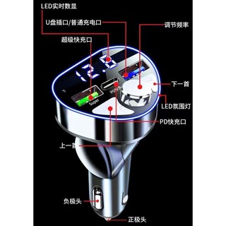  Tẩu sạc ô tô kiêm nghe nhạc MP3 kết nối điện thoại qua bluetooth kết nối dàn âm thanh trên xe qua sóng FM 