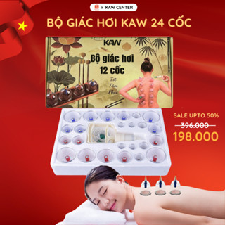 Bộ Giác Hơi Không Dùng Lửa KAW 24 Cốc, An Toàn Sử Dụng, Hàng Chính Hãng