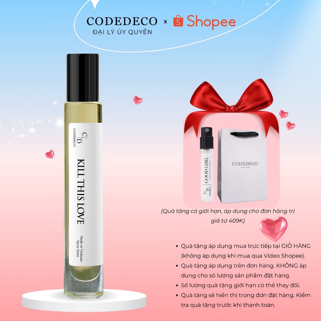 Tinh dầu nước hoa CODEDECO Kill This Love 10ml dạng lăn