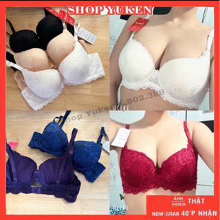 A Siêu đẩy ren VN . Áo Lót Ren Nữ Siêu Nâng Ngực đệm dày 4-5cm. Áo ngực ren siêu độn tạo khe có gọng