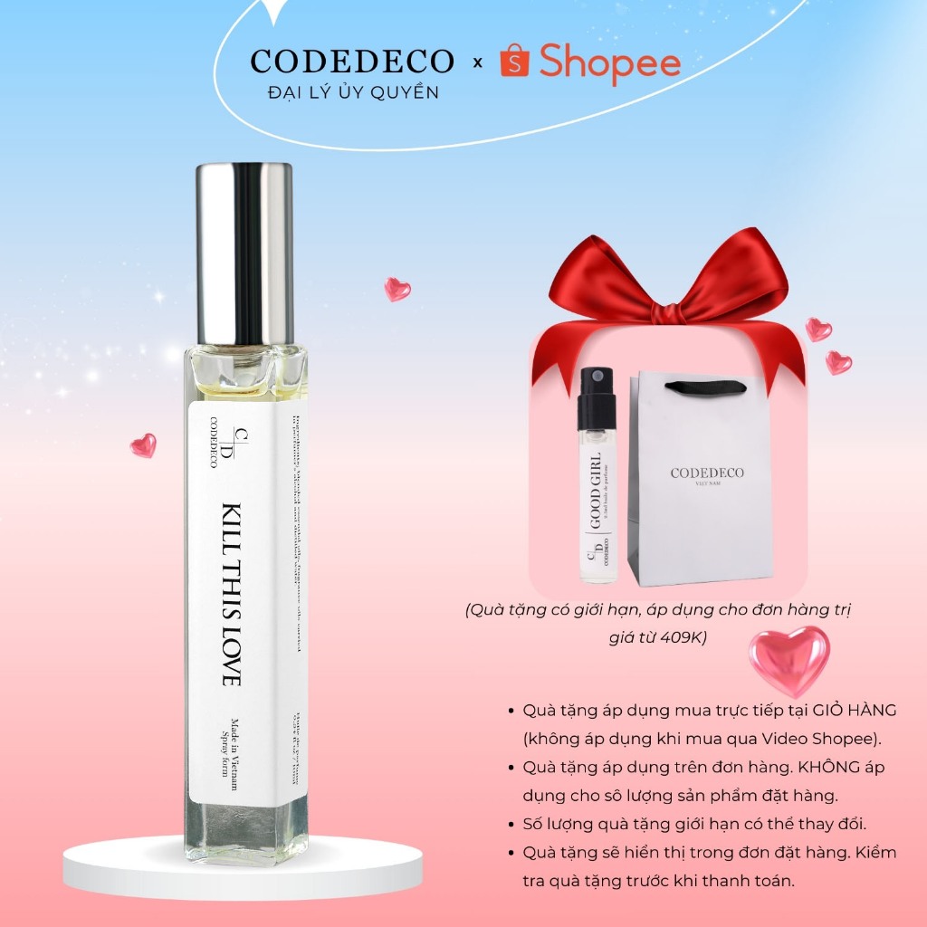 Tinh dầu nước hoa CODEDECO Kill This Love 10ml