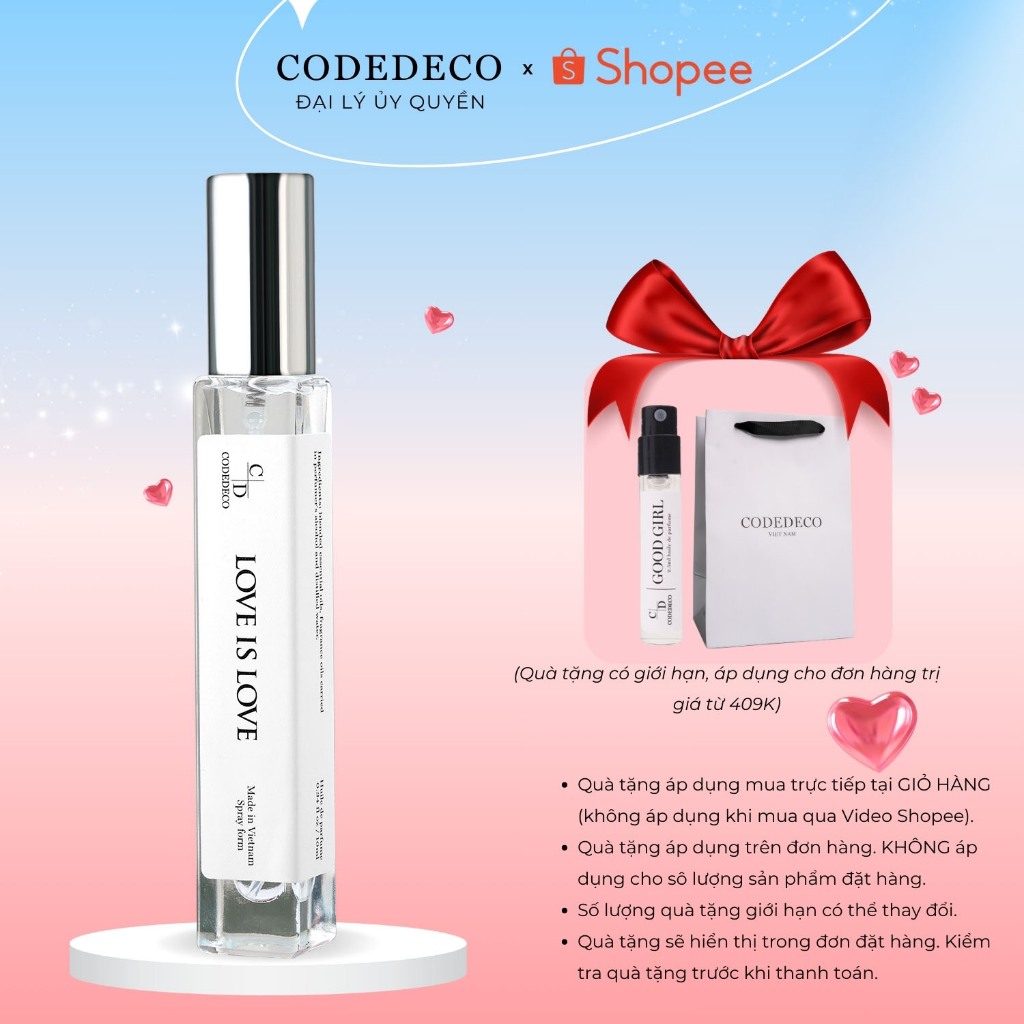 Tinh dầu nước hoa CODEDECO Love Is Love 10ml