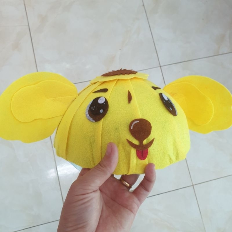 [STEAM] Mũ nỉ con Chó truyện mầm non trẻ 0-5 tuổi đồ dùng học tập dạy học mẫu giáo