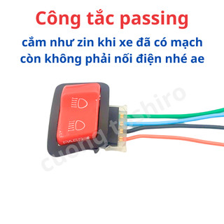  công tắc passing đỏ gắn cho nhiều dòng xe honda wave vision ab lead sh..haza tắt máy tắt đèn passing còi xi nhan đề 