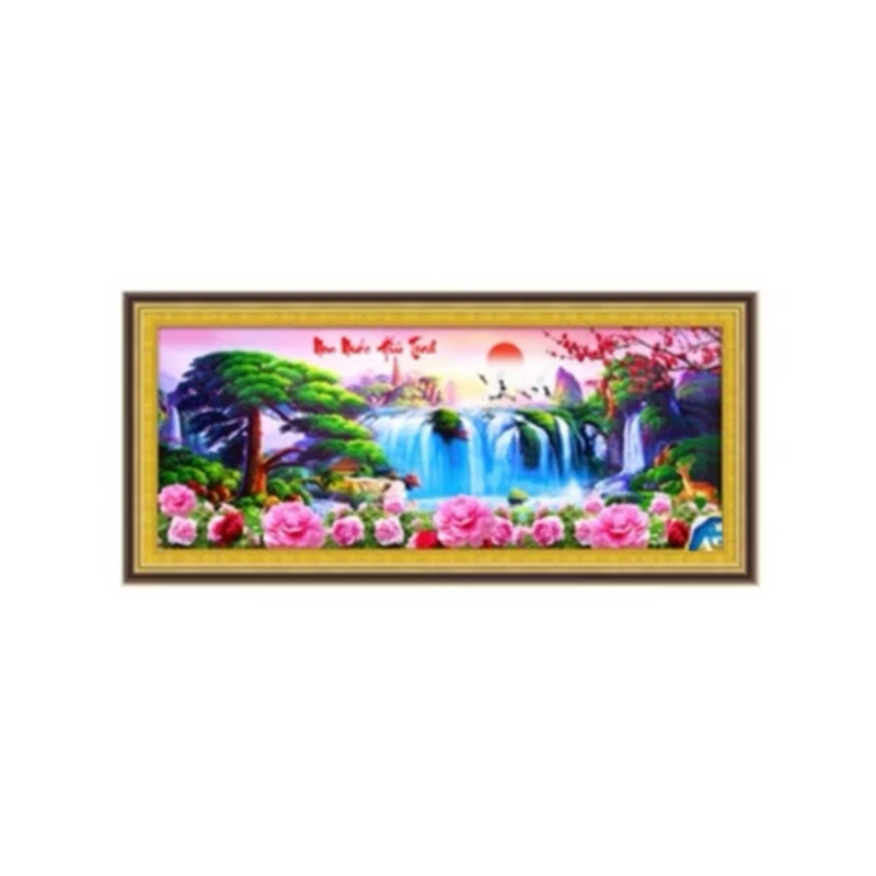 FREESHIP EXTRA - Tranh đính đá Phong cảnh, KT:115*50cm