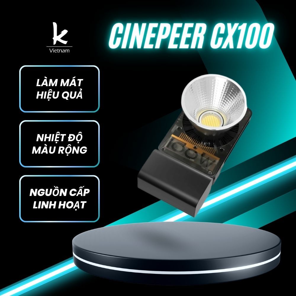Đèn LED Video CINEPEER CX100 – Công Suất 100W