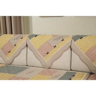 Thảm trải sofa 100% cotton có thể giặt tay hay giặt máy mặt dưới có hạt chống trượt